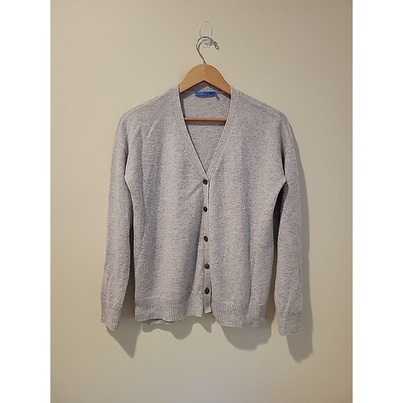 J. Mclaughlin 100% Cashmere Cardigan Sweater Long Sleeve V-Neck Gray S Capsule - Picture 1 of 7